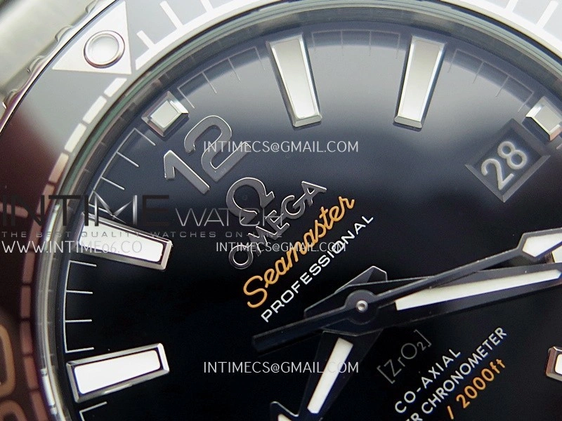 Planet Ocean 39.5mm Black Ceramic Bezel SS V4 VSF 1:1 Best Edition Black Dial On SS Bracelet Super Clone Asian 8800